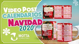 DISEÑOS TAZA CALENDARIO 2020 PARA SUBLIMAR [upl. by Sullecram]