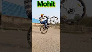 VivekHimanshuMohit के Apas मैं wheelie Challenge🔥 shorts cycle wheelie challenge viral [upl. by Alam836]