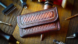 Deluxe Leather Card Holder  Leather Craft [upl. by Aenitsirhc]