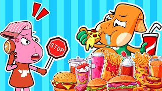 Healthy Food vs Junk Food 🍕🍔🥦🥬 Healthy Eating Habits For Children [upl. by Previdi]