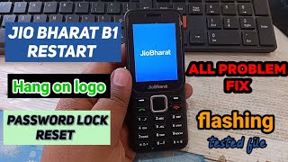 Jio Bharat B1 4G flashing hang on logo restart logo jio Bharat B1 password reset [upl. by Tamas]