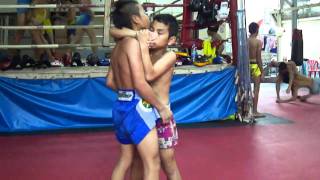 Muay Thai Clinching at Saengmorakot Gym [upl. by Lynnette]