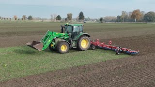 JOHN DEERE 6R 150 mit ein Hatzenbichler Striegel  4K [upl. by Pendergast]