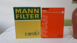 MANN FILTER vs FRAM [upl. by Retla]