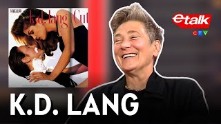 kd lang reflects on her Cindy Crawford Vanity Fair cover 30 years later  Etalk Interview [upl. by Hew]