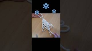 Makramee Tannenbaum Schmuck 🎄 Kreuzknoten 🎄Very easy DIY Macrame Christmas Tree Ornament Square Knot [upl. by Hulda]