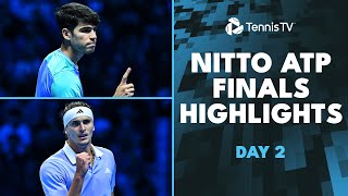 Alcaraz Takes On Ruud Zverev vs Rublev  Nitto ATP Finals 2024 Highlights Day 2 [upl. by Veneaux]