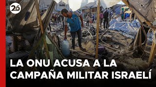 MEDIO ORIENTE  La ONU afirma que la campaña militar israelí es quotconsecuente con el genocidioquot [upl. by Helge263]