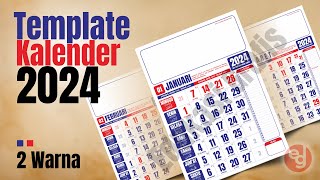 Template Kalender 2024  Format ke2  Free CDR CorelDraw File edukasigrafis [upl. by Akired870]