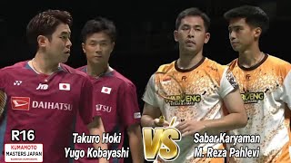 Karyaman GutamaReza Pahlevi vs Takuro HokiYugo Kobayashi  R16 Kumamoto Masters 2024 [upl. by Anny]