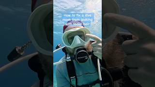 How to fix a leaky Dive Mask with a mustache or facial hair 🤿💧 scubadiving [upl. by Yruj]