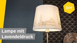 DIY Lampenschirm mit Lavendeldruck verschönern  Roombeez – powered by OTTO [upl. by Sunev]