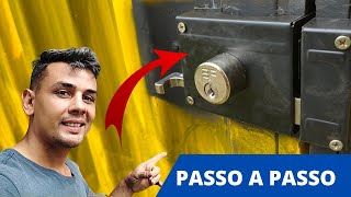 Como instalar fechadura em um portão [upl. by Japha845]