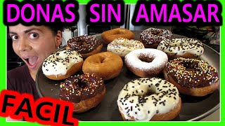 DONAS CASERA 🍩 SIN LEVADURA Y SIN AMASAR ✅ PAN DULCE FACIL [upl. by Anidene]