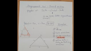 Dreieck konstruieren  sws  Seite  Winkel  Seite [upl. by Doug]