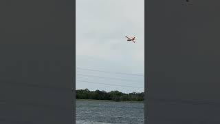 Fire fighter planes landing on Lake Bastrop [upl. by Lanaj]