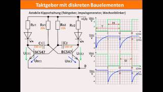 DIGITALTECHNIK  TUTORIAL 08 Taktgeber Astabile Kippschaltung [upl. by Sokul240]