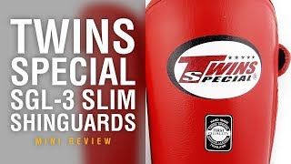 Twins Special SGL3 Slim Shinguards  Fight Gear Focus Mini Review [upl. by Leizar]