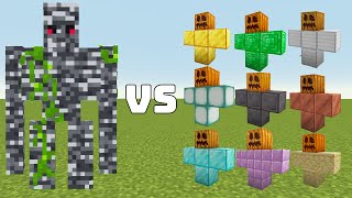 Bedrock Golem vs All Golems  Minecraft Mob Battle  Iron Golem Vs Netherite Golem Vs Bedrock Golem [upl. by Clarisa340]