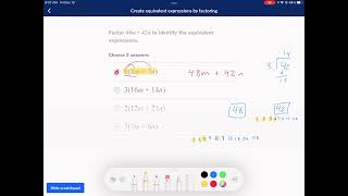 Khan Academy Tutorial Create equivalent expressions by factoring [upl. by Eeroc]