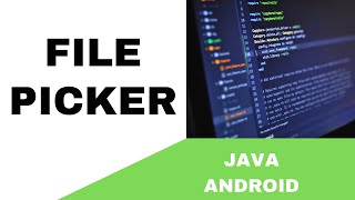 ANDROID  FILE PICKER TUTORIAL IN JAVA [upl. by Melessa]