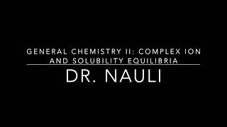 Solubility Equilibrium Part 6 Complex Ion and Solubility [upl. by Panaggio]