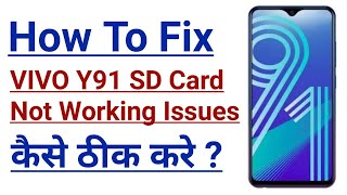 SD Card Unavailable Problem In VIVO Y91 VIVO Y91 SD Card Setting  SD Card Unexpectedly Removed [upl. by Emerick486]