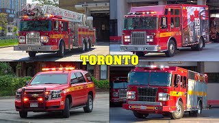 HUGE COMPILATION  TORONTO FIRE SERVICE  Fire Trucks RESPONDING Pumpers Aerials Squads amp more [upl. by Wallache524]