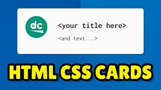 Easy HTML amp CSS Cards [upl. by Saberhagen]