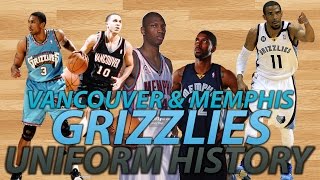 NBA Uniform History  Vancouver Grizzlies amp Memphis Grizzlies [upl. by Coleen88]