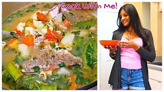 Trini FISH BROTHSoup  quotBroffquot  Cook WithMe [upl. by Bolme]