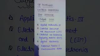 ♥️UP Polytechnic 3rd semester Electrical Engineering subject 2024🔥 shorts short shortvideo 👍 [upl. by Had440]