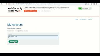 CSRF where token validation depends on request method [upl. by Dannye989]