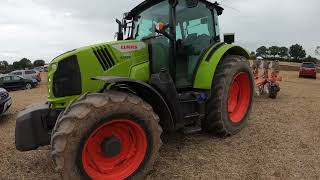 2022 Claas Arion 450 45 Litre 4Cyl Diesel Tractor 125  130 HP with Kuhn Plough [upl. by Arekat]