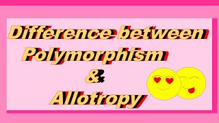 What is  Allotropy and Polymorphism in Crystals Definition Examples and Difference  Solid State [upl. by Hamish]