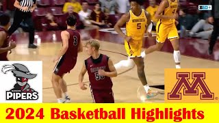 Hamline vs Minnesota Basketball Game Highlights 10 29 2024 [upl. by Berne31]