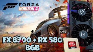 FORZA HORIZON 4 Rodando no Ultra em meu pc Fraco FX 8300  RX 580 8GB [upl. by Sosthina]