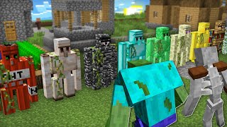 Minecraft DEFEND AND BUILD GOLEM FORTRESS AGAINST MUTANT CREATURES MOD  SAFE HOUSE Minecraft Mods [upl. by Gereld]