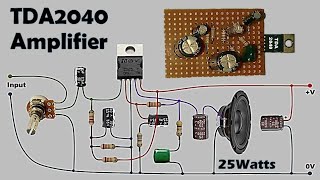 TDA2040 Amplifier Circuit [upl. by Svensen]