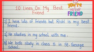 10 lines on Friendship Day  Short essay on my best friend  Friendship Day 2024 [upl. by Kipp]