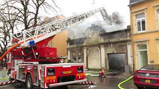 Feu à Esch 15 mars 2018 [upl. by Ayet]