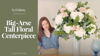 DIY Tall Stemless Centerpiece by Flower Moxie SUPER FAST TUTORIAL [upl. by Teleya]