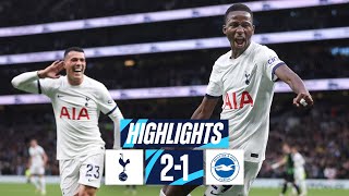 TOTTENHAM HOTSPUR 21 BRIGHTON  PREMIER LEAGUE HIGHLIGHTS  906 MINUTE WINNER [upl. by Bartie]