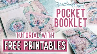 Pocket Booklet Tutorial  All the Printables for Free [upl. by Ihsoyim668]