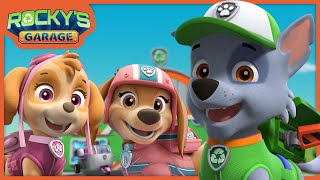 Skyes Surprise Helicopter Makeover Chopper Paint Job  Rockys Garage  PAW Patrol Cartoons [upl. by Ehr]