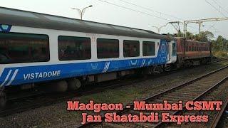 12052 Madgaon Mumbai CSMT Jan Shatabdi Express Departure At Kankavli 12052 train [upl. by Dollie]