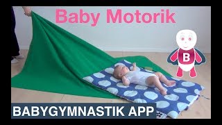 BabyGymnastik  Baby Tummel Motorik træning til din baby 36 måneder [upl. by Nilrak]