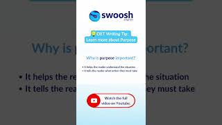 Improve your score on the OET Writing test Learn what quotPurposequot means and why its important in OET [upl. by Adirahs]