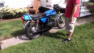 1973 Kawasaki S2A 350cc 2stroke triple [upl. by Nylirac698]