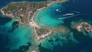 Aerial view of the Sithonia Peninsula [upl. by Ynej716]